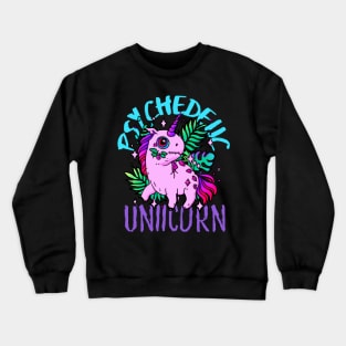Cute Crazy Psycedelic Unicorn Artwork Crewneck Sweatshirt